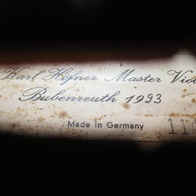 3/4 Karl Hofner KH11 Violin (Intermediate), Made in Germany - Full Outfit image 3