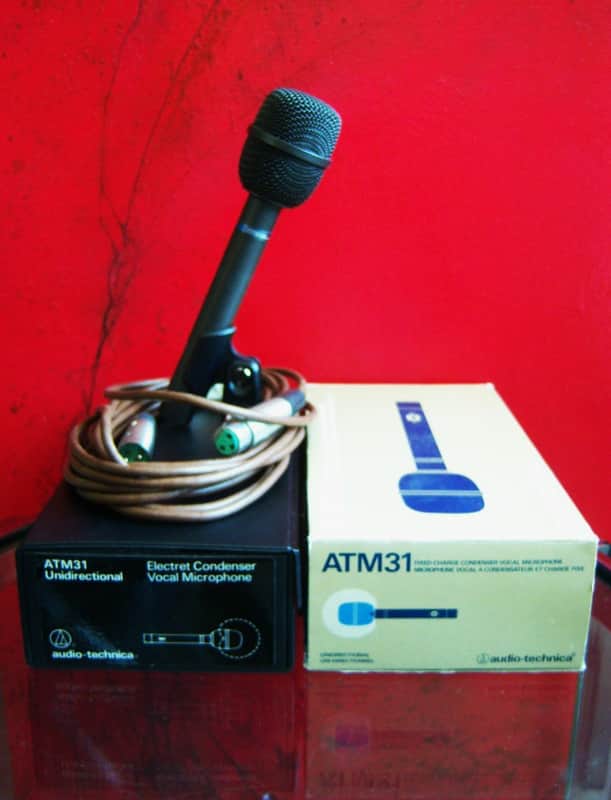 Vintage 1980's Audio-Technica ATM31 Handheld Small Diaphragm Cardioid Condenser Microphone Low Z w accessories # 2 image 1