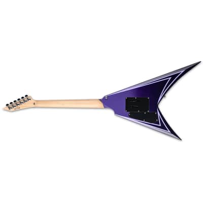 ESP LTD Alexi Laiho Hexed Sawtooth Guitar w/ EMG Passive Pickup & Form Fit Case - Purple Fade w/ Pinstripes image 5