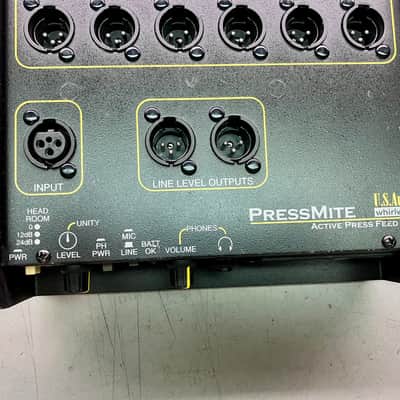 Whirlwind PRESSMITE Active Press Box with 1 Mic/Line in to 12 Mic/2 Line Out 1999 - Black image 12