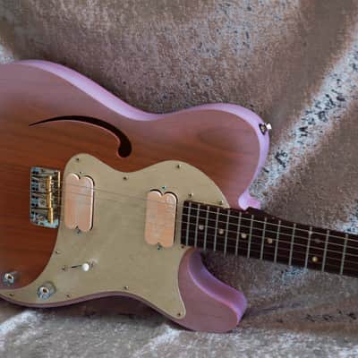 GB Liuteria Traditional Tele semi hollow purple walnut image 17