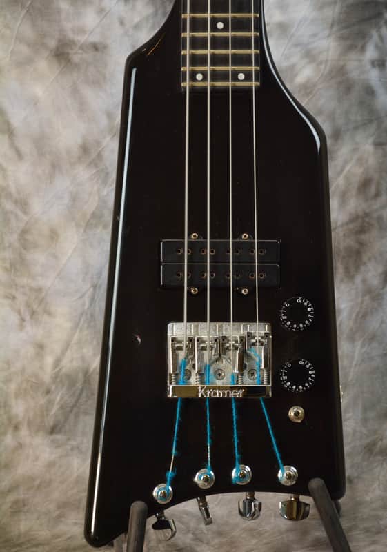1983 Headless Aluminum Neck KRAMER Duke Deluxe Bass - Black image 1