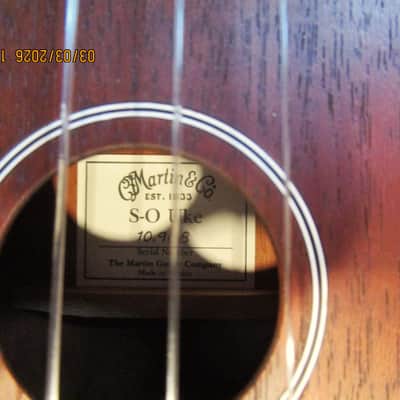 Martin S-O Ukulele, Unplayed, Paperwork, Gig Bag image 5