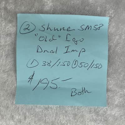 Lot of 2 old logo dual impedance Shure SM-58 microphones mics image 11