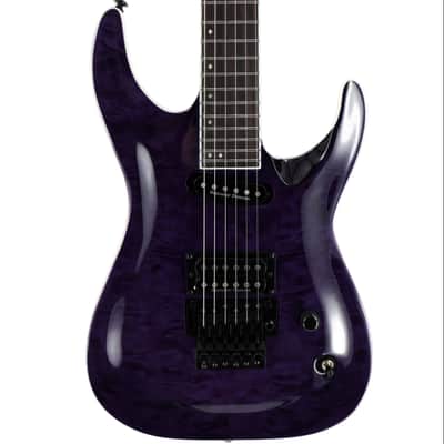 ESP LTD Andy LaRocque ALR-II Signature Guitar w/ Seymour Duncan Pickups & Hardshell Case - See-Thru Purple image 1