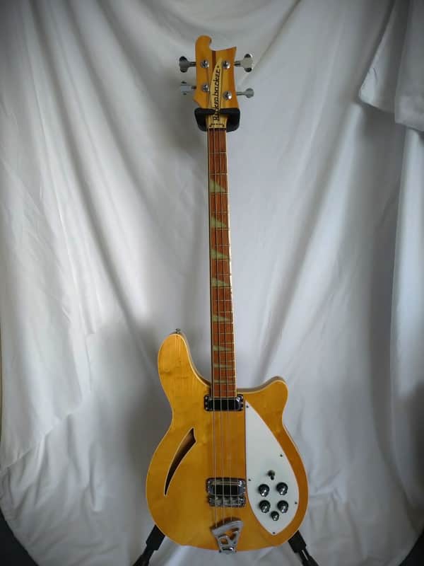 Rickenbacker 4005 WB 1974 - Maple with new black tolex vintage-style HC. image 1
