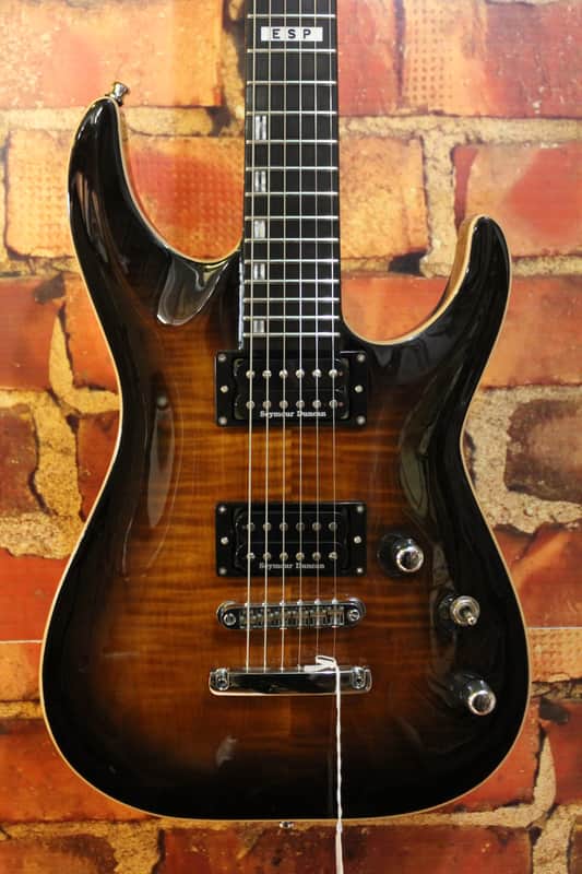 2019 ESP E-II Horizon NT Flame Maple Top – Dark Brown Sunburst image 1