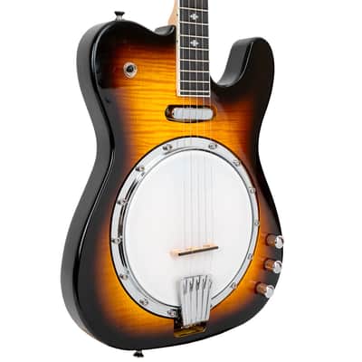 Gold Tone EBT Solid Mahogany Tele Body Flame Maple Top Maple Neck 5-String Electric Banjo w/Hard Case image 3