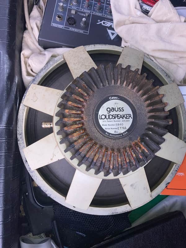 (1) Vintage Cetec Gauss Model 5840 15" Bass Instrument Speaker 8 ohms image 1