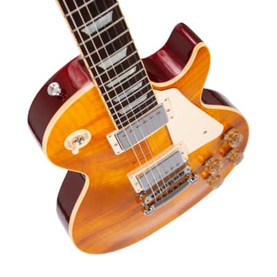 2015 Gibson Les Paul Standard Electric Guitar, Trans Amber Cherry Back Candy, 15006XXXX image 12
