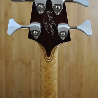 Rick Turner Electroline 4 string bass 1996 Transparent Red image 5
