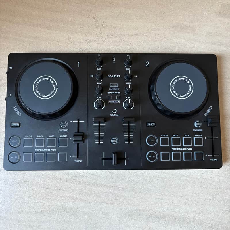 Pioneer DJ DDJ-FLX2 Portable 2-Channel Rekordbox and Serato DJ Controller (Graphite) image 1