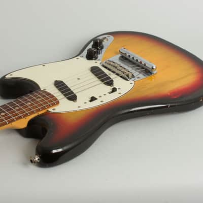 Fender Mustang Solid Body Electric Guitar (1977), ser. #S718693, black tolex hard shell case. image 7