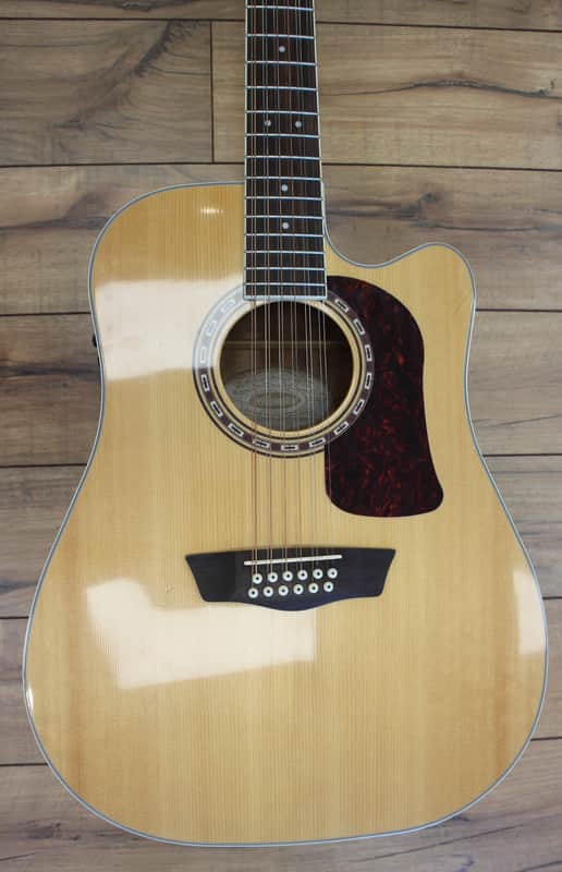 Washburn Heritage Series HD10SCE12 12-String Acoustic/Electric Dreadnought Cutaway Guitar 2010s - Natural image 1