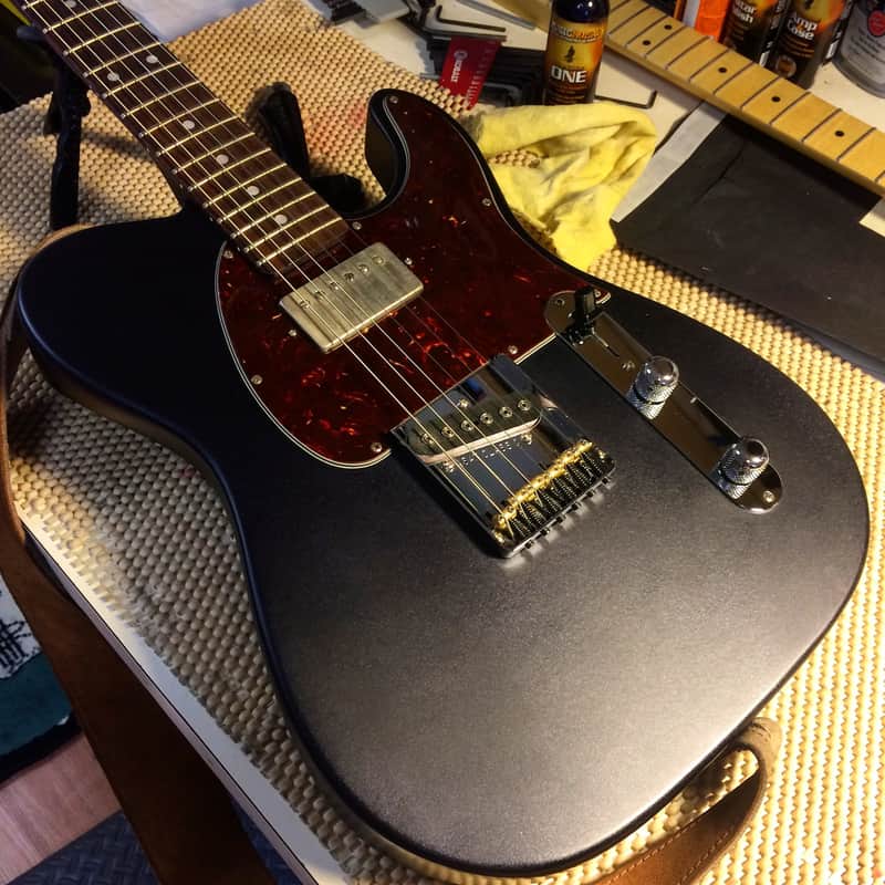 G&L ASAT Classic Bluesboy 2014 Graphite Metallic with vintage humbucker image 1