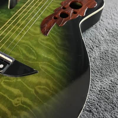 Nikko Guitar 3823 - Quilted Green Acoustic Guitar image 7