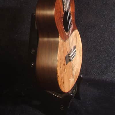 Handmade Tenor Ukulele, Solid Spalted Maple, Indian Rosewood, Soft-bag, Bruce Wei UG17-3049 image 5