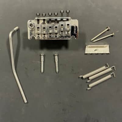 FLOYD ROSE® MADE IN GERMANY 80's CHROME "NFT" TREMOLO WITH MOUNTING HARDWARE image 1