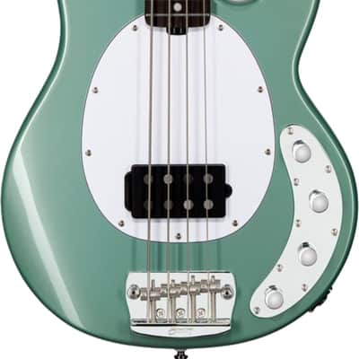 Sterling StingRay RAY34 4-String Bass Guitar, Rosewood Fingerboard, Dorado Green image 1