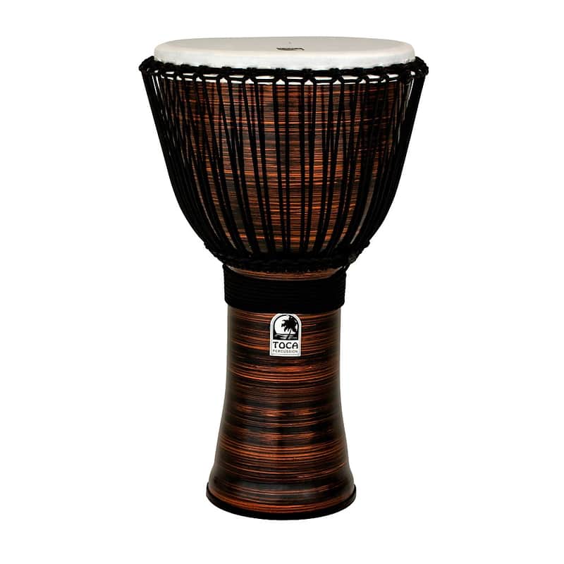 Toca Spun Copper Rope Tuned Djembe with Bag Regular 14 in. image 1