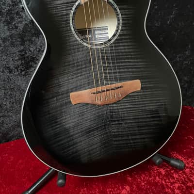 Ibanez AEWC400 Acoustic-Electric Guitar - Transparent Black Sunburst High Gloss image 3