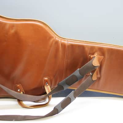 Levy's Premium Leather Bass Gigbag - Caramel Brown **Amazing Quality** image 3