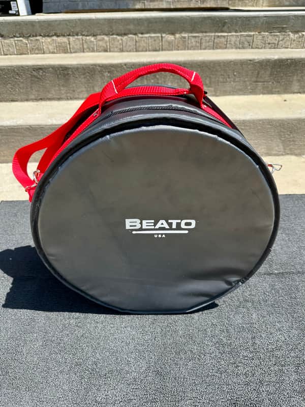 Beato Pro 1 - 6.5x14” snare drum bag - Red webbing 2025 - Black with Red handles image 1