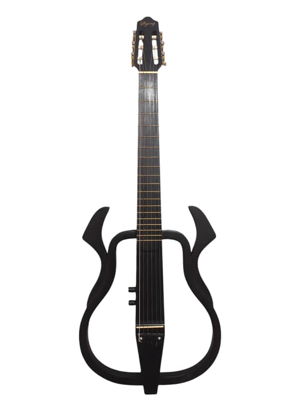 Sojing Silent Classical Guitar - Nylon Strings - Black Satin image 1