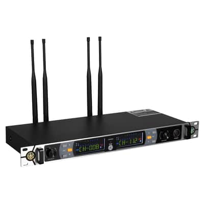 PSG AUDIO UGX20II Black Wireless Microphone System, 2-Channel UHF Wireless Mic, Fixed Frequency Metal Cordless Mic Dynamic Microphones, 250ft Range, Microphone for Singing, Church (Designed in USA) image 8
