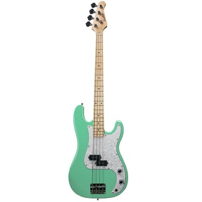 Sawtooth EP Series Electric Bass Guitar, Surf Green w/ Pearl Pickguard image 7