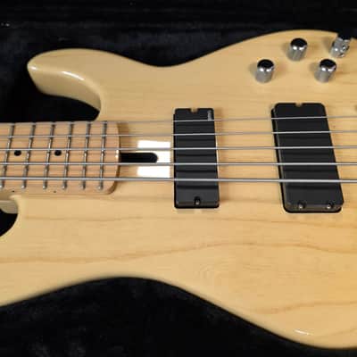 ESP Surveyor 5 Bass Natural Ash EMG Five String Pro Artist Studio Bass 2010 OHSC MIJ Japan Precision-Jazz Body image 11