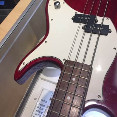 Fullerton Electric 4 Stings Bass Guitar, Red & White image 12