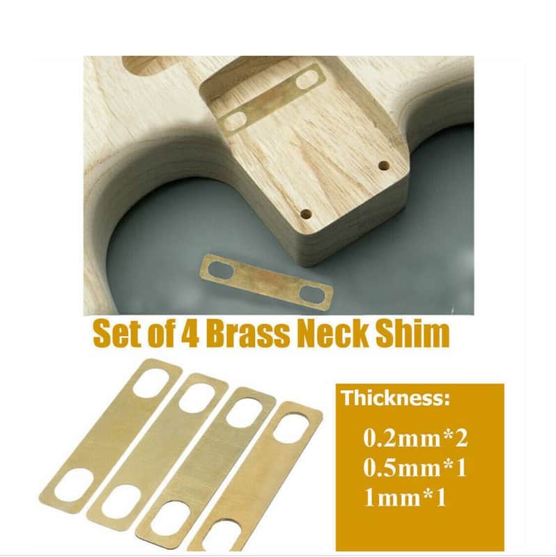 Guitar Neck Pocket Brass Shim Plates for Electric guitars Neck Angle, Pitch for Optimum Tone & Sustain image 1