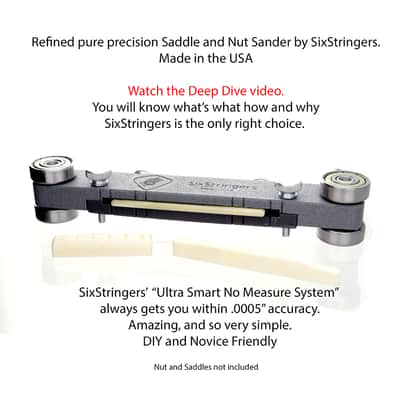 Guitar Nut and Saddle Sander ULTRA PRECISION - 84mm - no guesswork! Made in the USA image 1