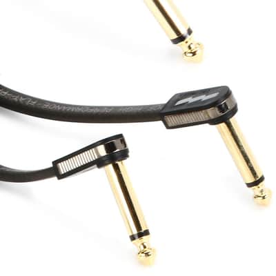 EBS HP-18 High Performance Flat Patch Cable - Right Angle to Right Angle - 7.09 inch (2-pack) image 1