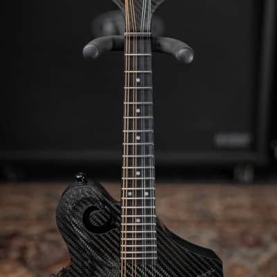 KLOS Full Carbon F-Style DAE EQ Acoustic/Electric Mandolin - Gold Hardware with Fiberglass Hardshell Case image 5