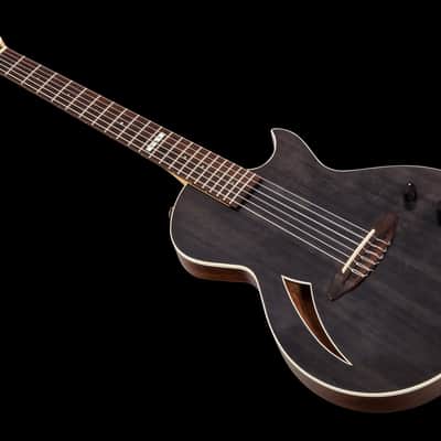 ESP Eclipse Semi-Acoustic Nylon - See Thru Black - Custom Shop image 8