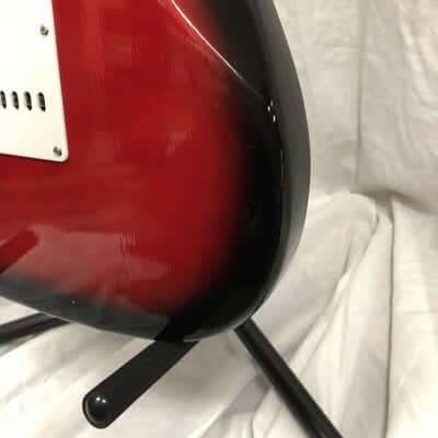 Mahar Strat Style Electric Guitar Red And Black image 11