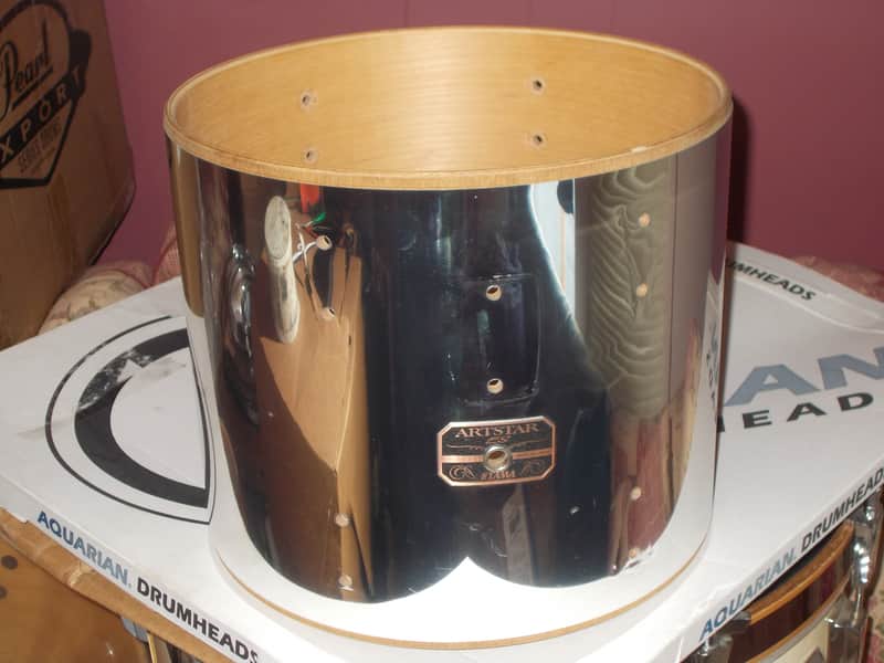 TAMA ARTSTAR ES  RACK TOM SHELL 13 X 11 1990'S - CHROME WRAP image 1