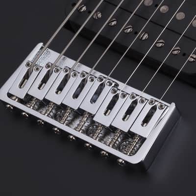 Schecter C-8 Deluxe guitar in Satin Black image 7