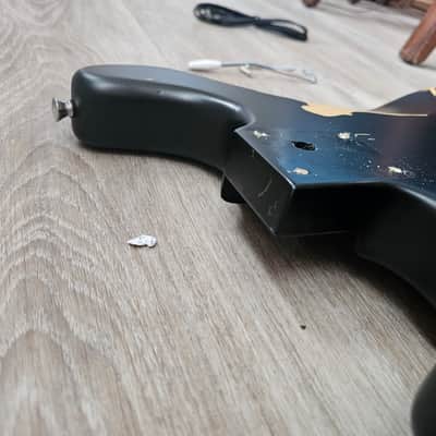 Reliced Sunburst Loaded Guitar Body w/ Noiseless 60's Pickup, Red Tortoise Pickguard image 12