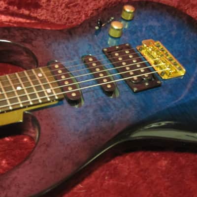 Fernandes AFR-55 1996 Blue Burst Quilt Gold Hardware Factory Gotoh's! image 8