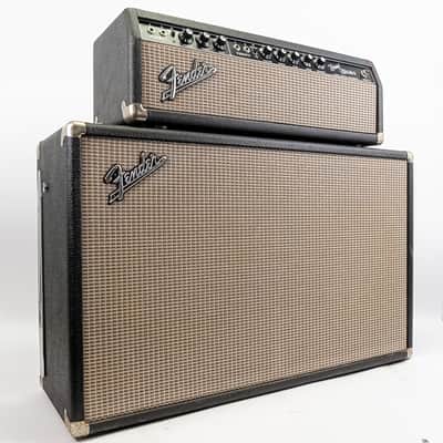 1965 Fender Bandmaster AB763 Blackface Piggyback Amp Head & Cab Pre-CBS image 2