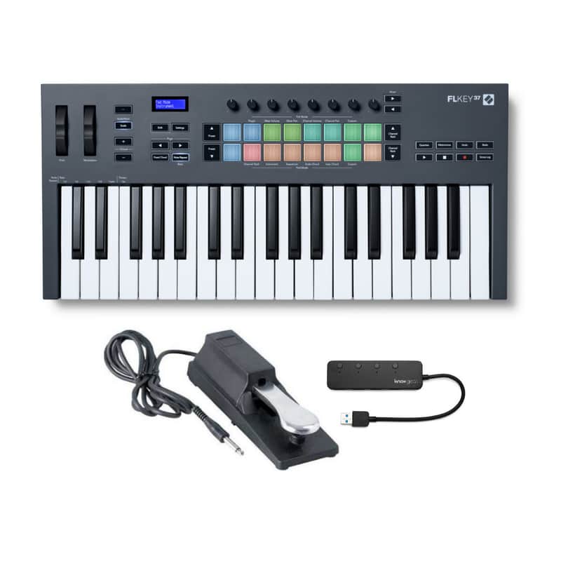 Novation FLkey 37 37-Key MIDI Keyboard Controller with Sustain Pedal and USB Hub image 1