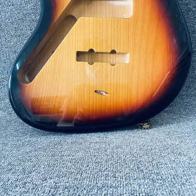 Tobacco Burst Left Hand Jazz Bass Style Basswood Body image 2