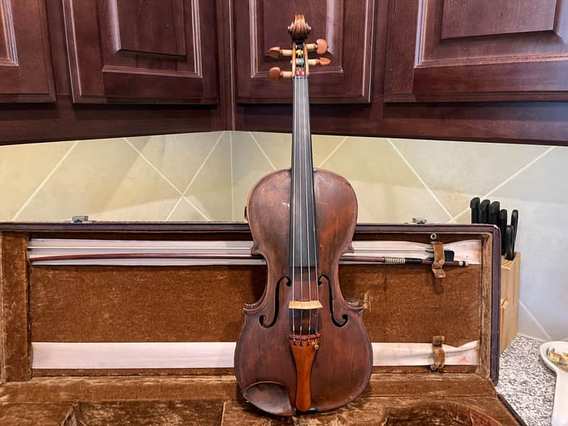 *Video demo* Flamed Fiddle Vintage c. 1880-1910 -Full size 4/4 image 1