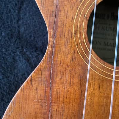 Vintage Jonah Kumalae Hawaiian Solid Koa Soprano Ukulele 1915 image 7