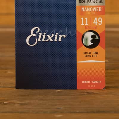 Elixir Nanoweb Coated Nickel Plated Steel Electric Guitar Strings - 11-49 image 3