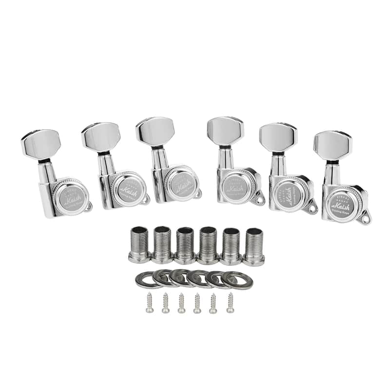 Guitar Locking Tuners 18:1 Guitar Tuning Keys Pegs Locking Tuning Machines Heads For Strat/Tele/Les Paul Electric/Acoustic Guitars Chrome Right image 1