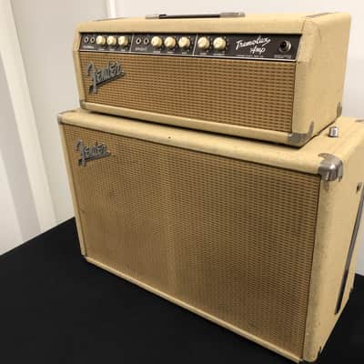 1963 Fender Tremolux Amp Head (Blonde 6G9-B) w/ 2X10 Cabinet Owned by Ian D'Sa of Billy Talent image 3